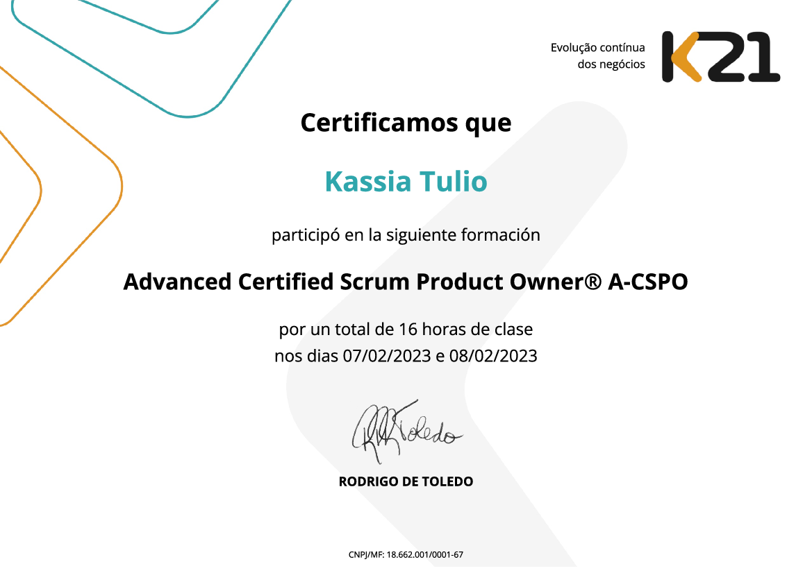 Certificado K21